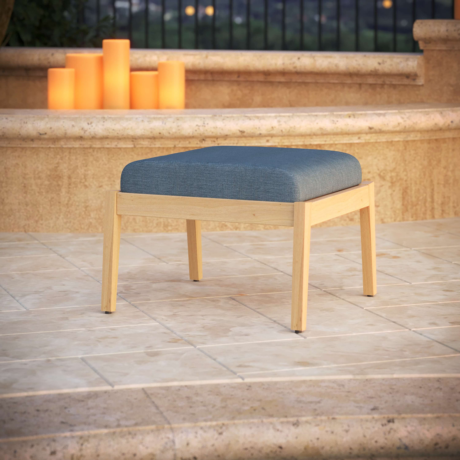 Sunbrella® Seat Cushion, Sunbrella® Spectrum Denim, 22" W x 20" D