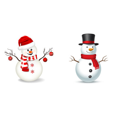 Ensemble de 2 draps suédois bonhomme de neige