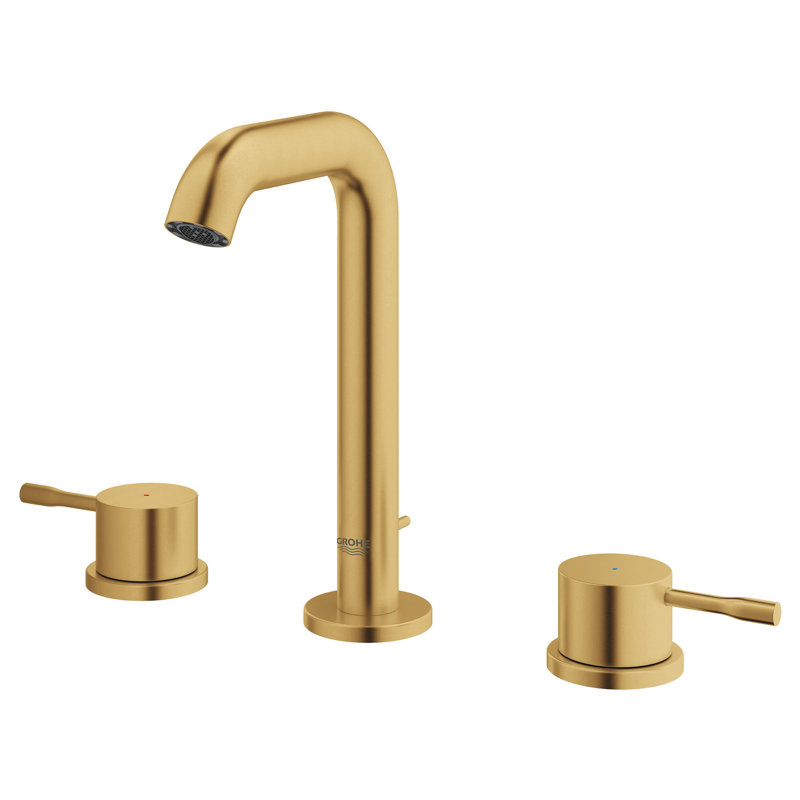 Essence New Widespread Bathroom Faucet with Drain Assembly, Brushed Cool Sunrise