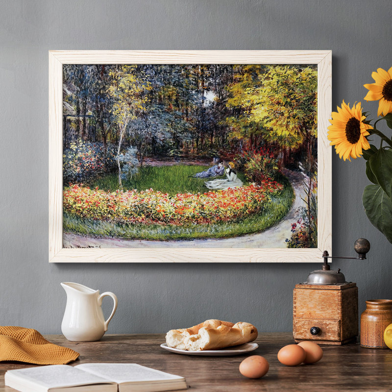 In The Garden, 1875, reproduction d'art sur toile, H 26 po x l 38 po x P 1,5 po, Blanc