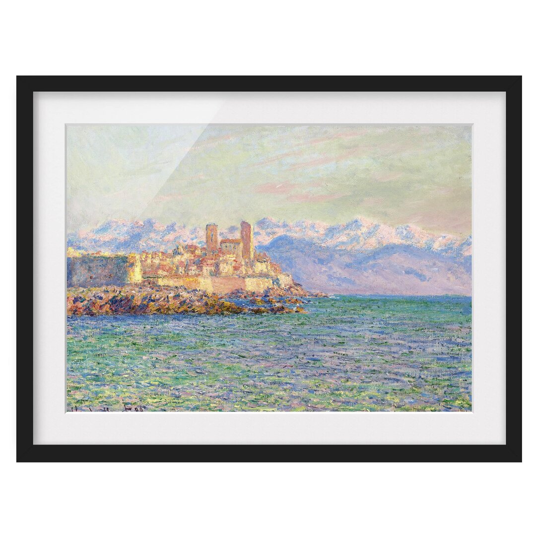 Gerahmtes Poster The Fort of Antibes von Claude Monet