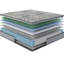 Matelas en mousse viscoélastique imprégnée de gel de refroidissement de 12 pouces, trait, relief, faible transfert de mouvement, eau, - avec cadre de base réglable, matelas gris et blanc avec revêtement de taille, base compatible, et-133710975