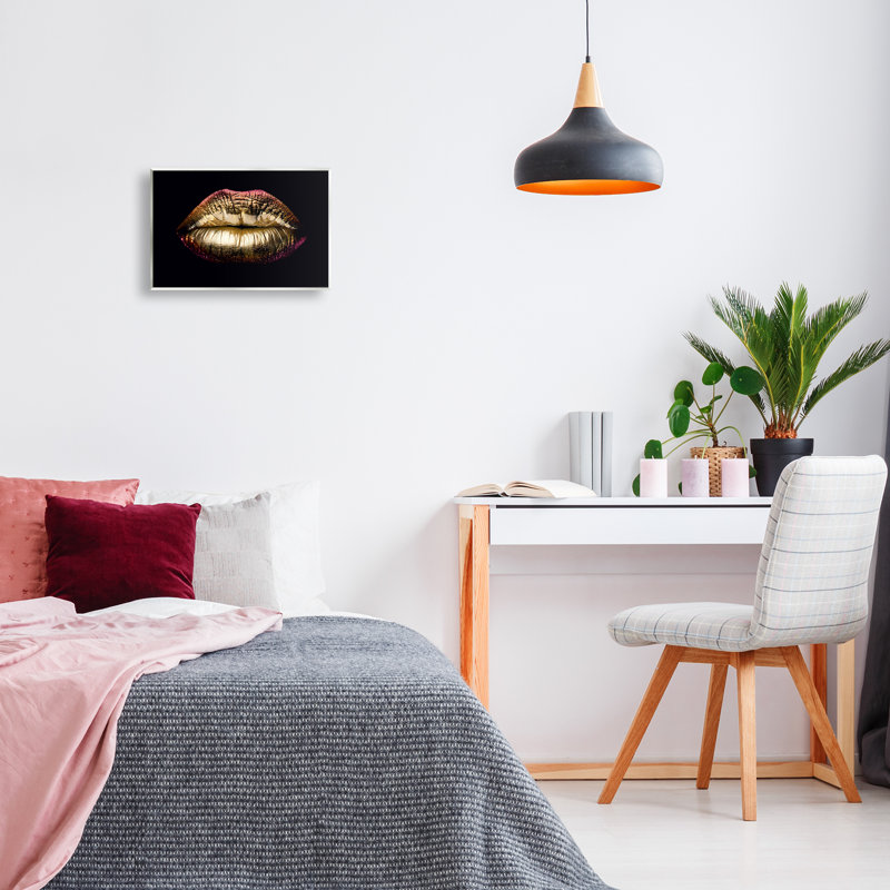 Art mural rose et rouge à lèvres par Reinders, H 10 po x l 15 po
