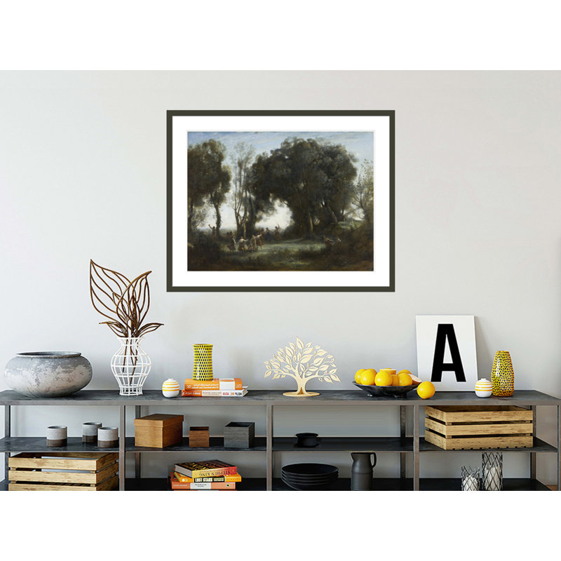 Un matin. «The Dance of the Nymphs» par Jean-Baptiste-Camille Corot, impression giclée encadrée, H 33 po x l 41,5 po