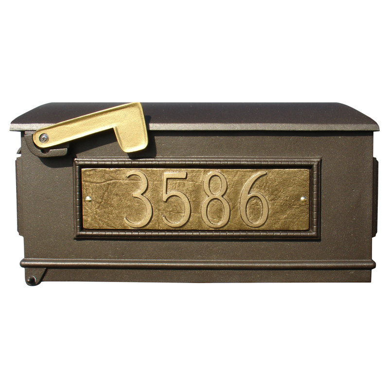 Boîte aux lettres montée sur poteau Lewiston, Bronze
