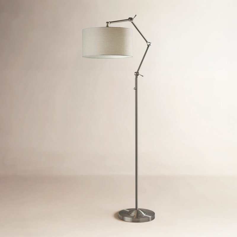 Lampe sur pied à bras articulé 77 po Perolio Schutt, Gris
