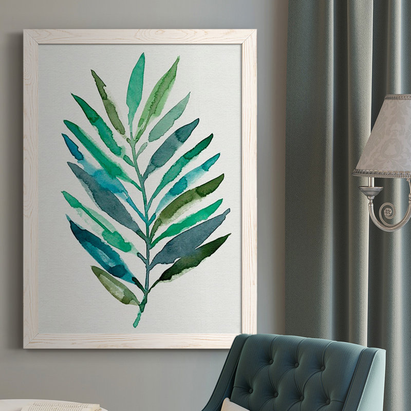 «Ozment Palm Frond Flow IV», reproduction d'art sur toile simple, Blanc, H 37,5 po x l 27,5 po x P 1 po