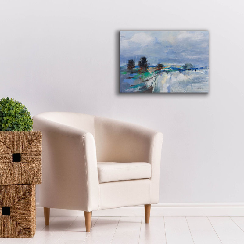 «Periwinkle Sky» par Silvia Vassileva, art mural sur toile, H 18 po x l 26 po