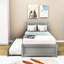 Lit plateforme simple en bois avec lit gigogne-110209595