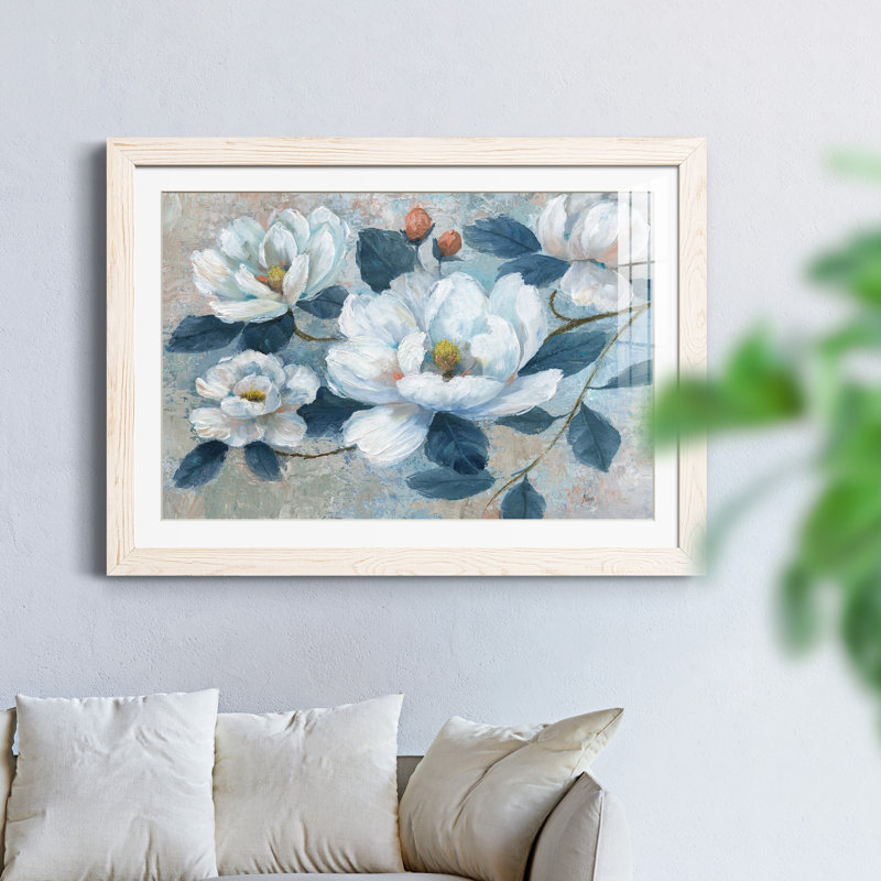 Spring Spring II - peinture encadrée, H 31,5 po x l 23,5 po x P 1,5 po, Cadre blanc