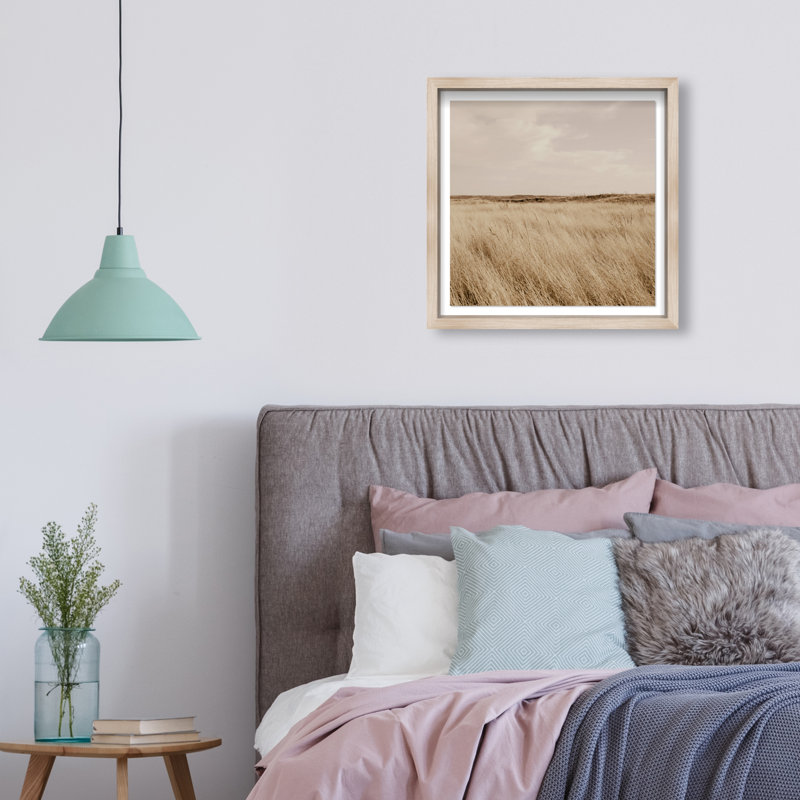 Golden Nature Print by Oliver Gal, 17.5" H x 17.5" W, Natural Oak Shadowbox
