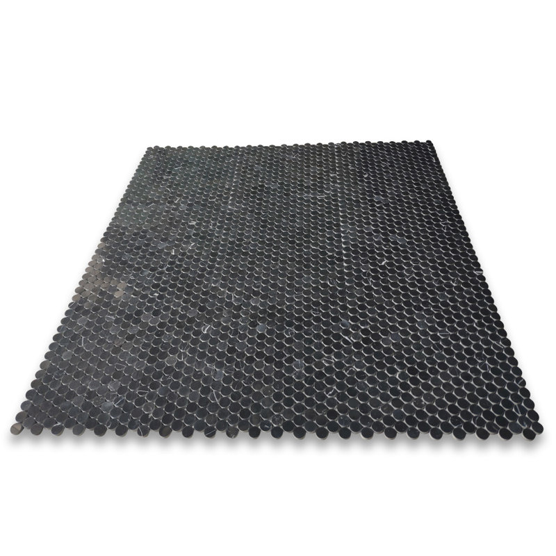 12" x 11" Marble Penny round Mosaic Wall & Floor Tile