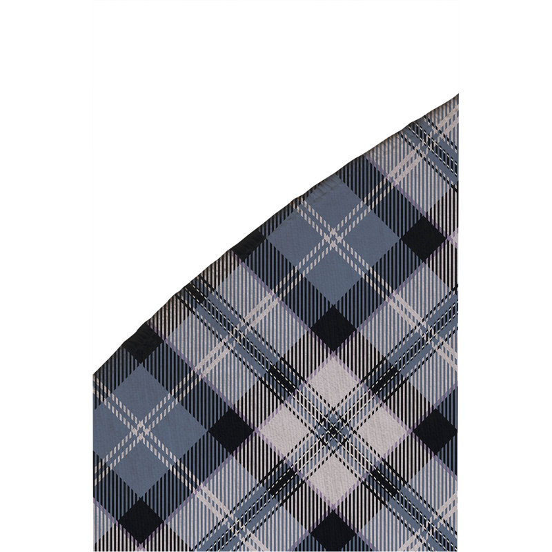 Anthony Plaid Non-Slip Outdoor Rug, Round 5'