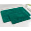 Ensemble de 15 pièces de tapis de bain en chenille moelleux vert sarcelle avec rideau de douche et crochets floraux
