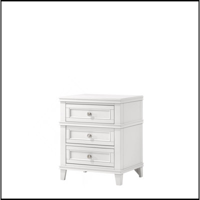 Table de chevet 3 tiroirs avec USB