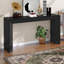 Console avec foyer en placage de bois-910837732