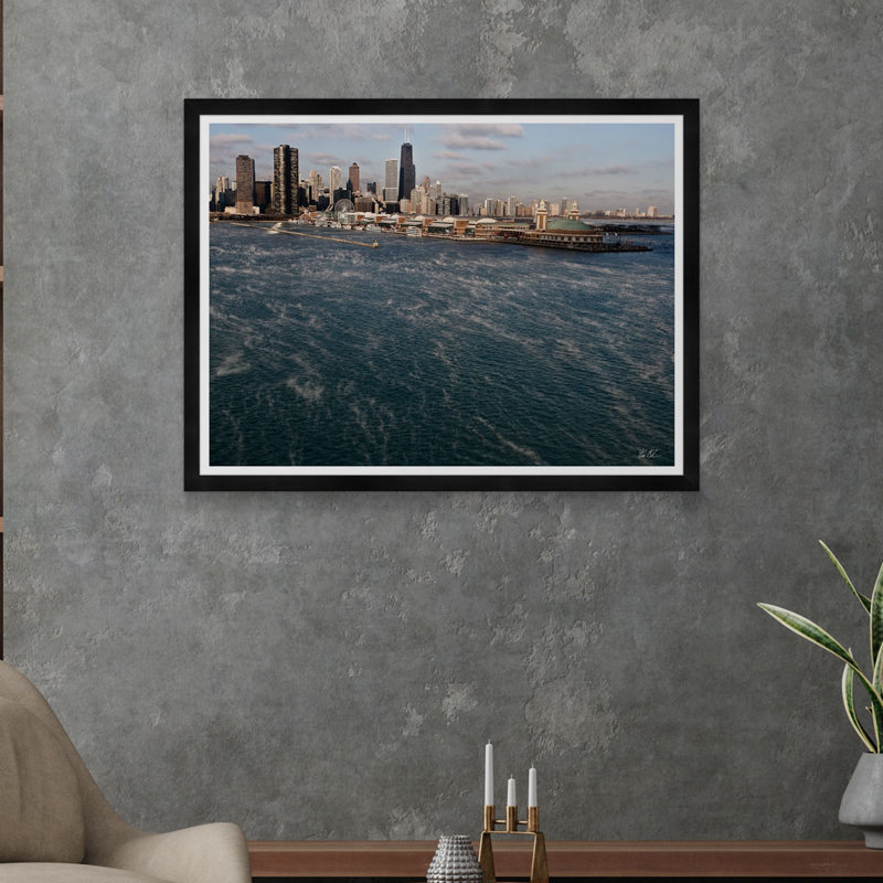 Chicago par avion, Noir, H 32 po x l 42 po x P 1,5 po