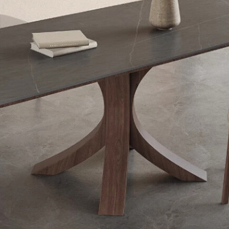 Petite table de salle à manger en bois massif de taille barbare, H 29,52 po x L 62,99 po x l 31,49 po