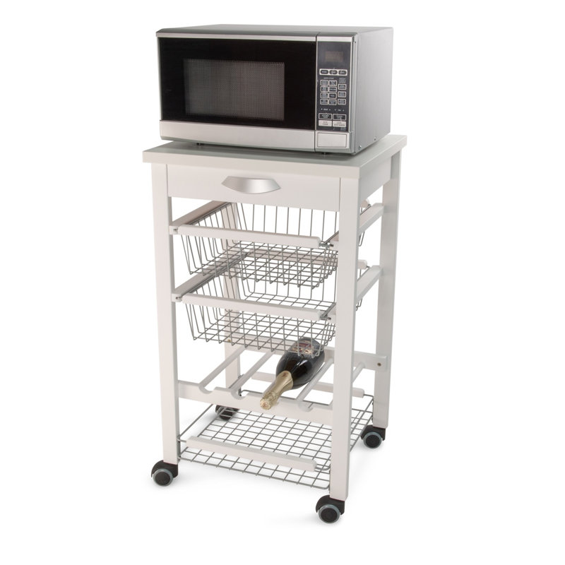 Bowles Solid Wood Kitchen Cart, White