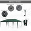 6x3 m Pop-Up Gazebo, Garden Gazebo Green