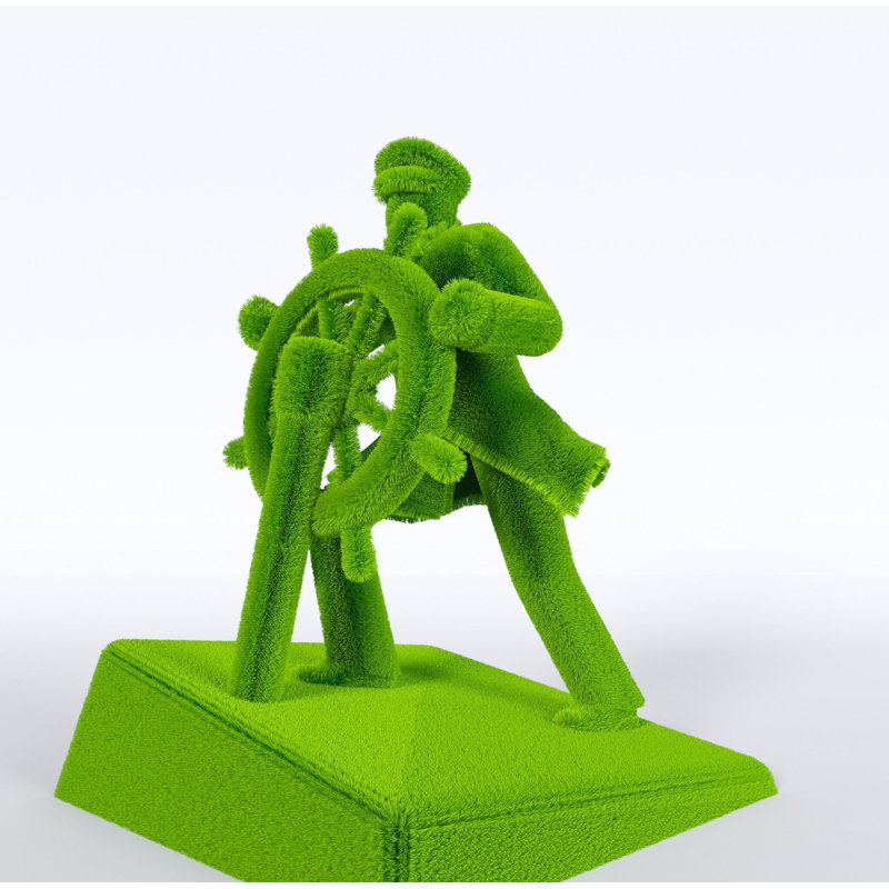 Capitaine extérieur topiaire vert