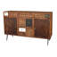 Armoire à linge en bois de manguier avec 5 tiroirs et 2 portes Tawa