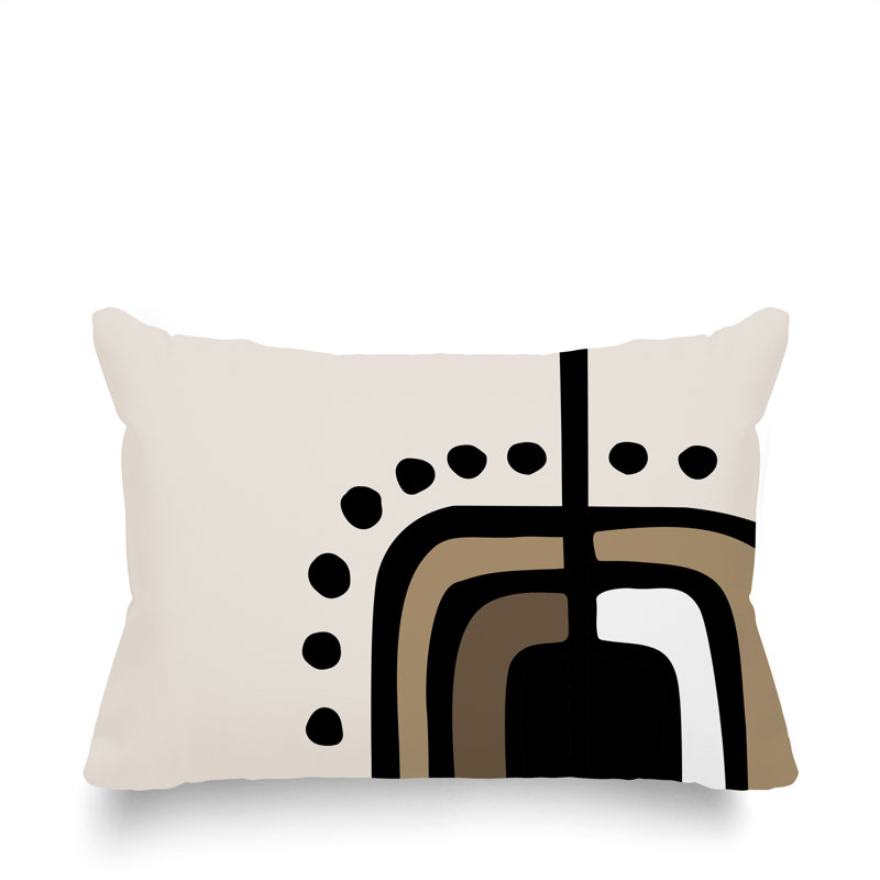 Coussin lombaire réversible intérieur / extérieur Sofi Minimalist, H 18 po x l 25 po, Cream