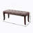 Tufted Bench, Fabric, Brown-140422328