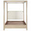 Flores Canopy Bed with Upholstered Headboard