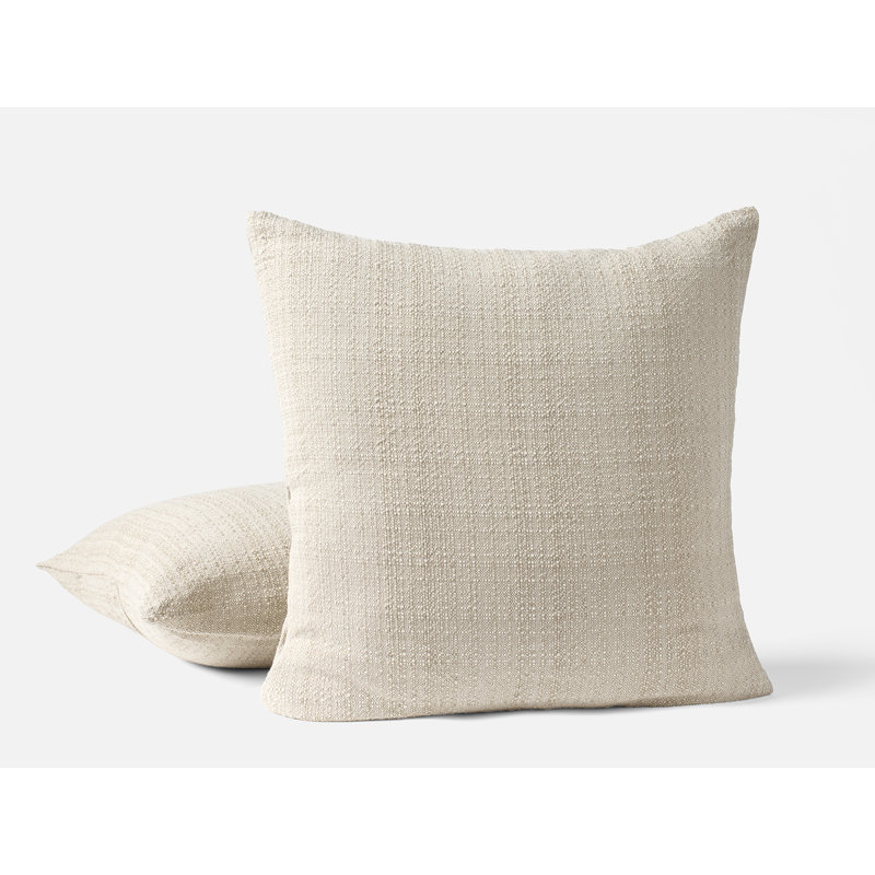 Housse de coussin Lido, Non teint / kaki, Carré 22 po