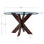 Alejoa 48" Glass Top Solid Wood Base Dining Table-799711389