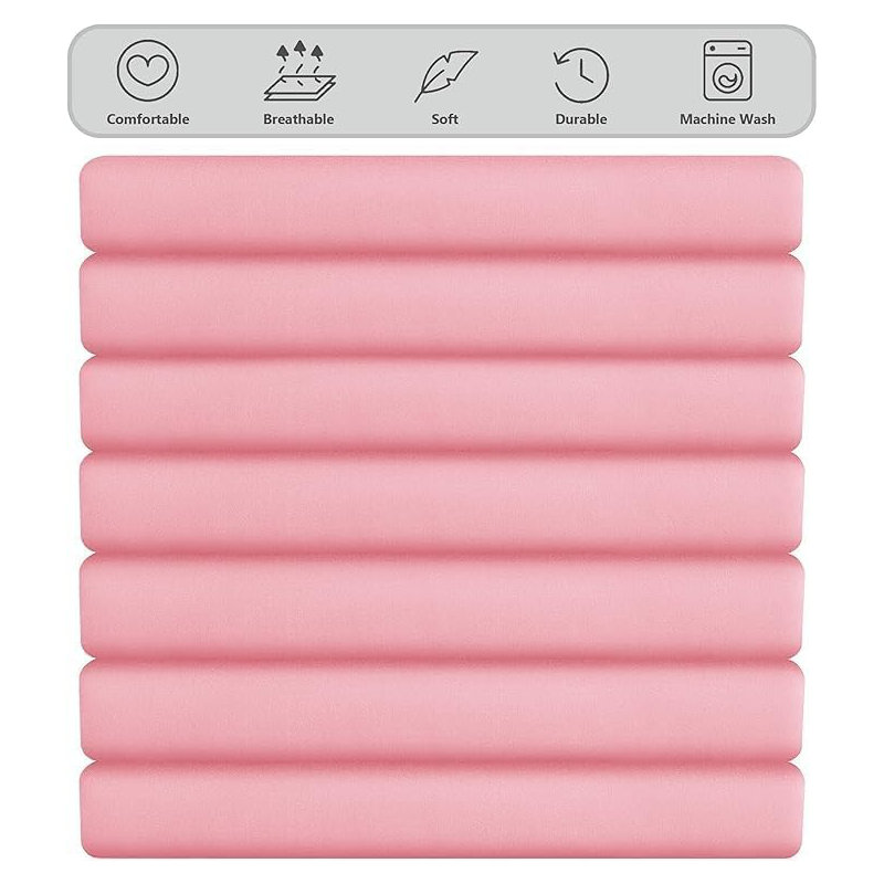 Ranarda Cotton Blend Percale Flat Sheet, Pink, Single (3')