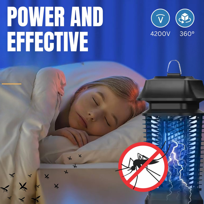 Devogue Electric Uv Bug Zapper - tueur d'insectes noir pour une utilisation intérieure / extérieure