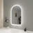 40 Inch Arch LED Front and Backlit Wall Mirror in Silver-1347360996-1347360997