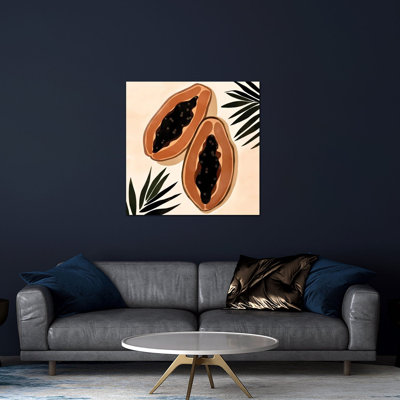 papaya print on acrylic glass