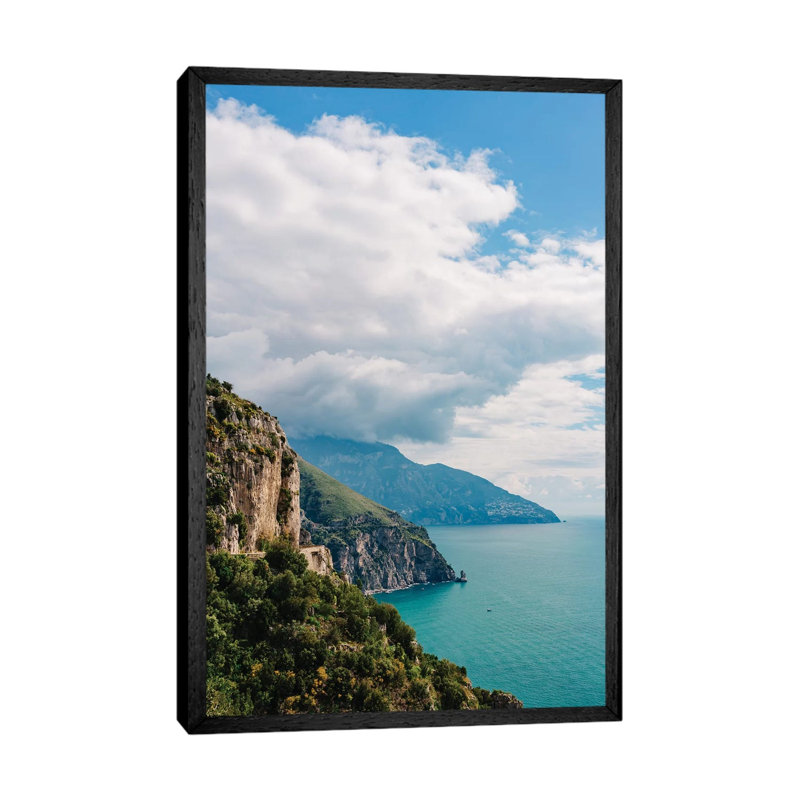 Amalfi Coast Drive XVI 1 Piece Wall Art on Canvas, 101.6cm H x 66.04cm W x 3.81cm D, Black Framed