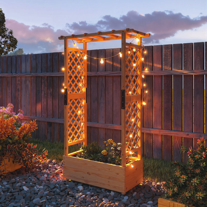 Wood Raised Garden Bed, 181cm H x 110cm W x 44cm D