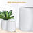 Kute Nest Indoor/Outdoor Contract Grade Small Conico Fiberstone Planter H13" x D12.6" (Santorini White) - Pot Opening 10"-114407576-114407579