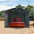 Steel Carport With 3 Wall Kits, 10X15X07-113506820