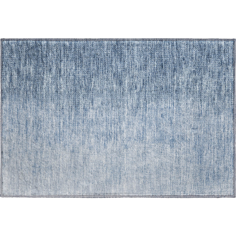 Premium Machine Washable Prisco Blue Rug, Rectangle 1'8" x 2'6"