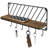Decorative Urban Wall Floating Shelf with 6 Hooks