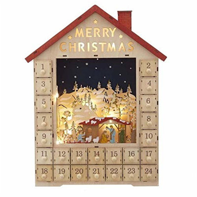Battery-Operated Advent Calendar House
