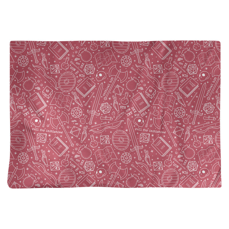 Napperon en coton 18 po Classic RPG, Rouge / Blanc