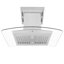 30" 400 CFM Ducted Island Range Hood in Silver with Nightlight