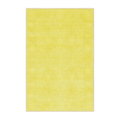 Tapis de zone jaune contemporaine