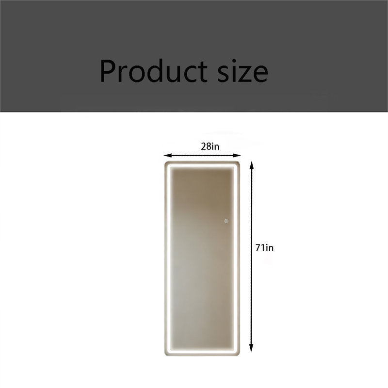 Full-Length Mirror With Stand | Dimmable & 3-Color Light | Floor, Leaning, Or Wall-Mounted | Rectangular Body Mirror For Bedroom, Closet, Living Room