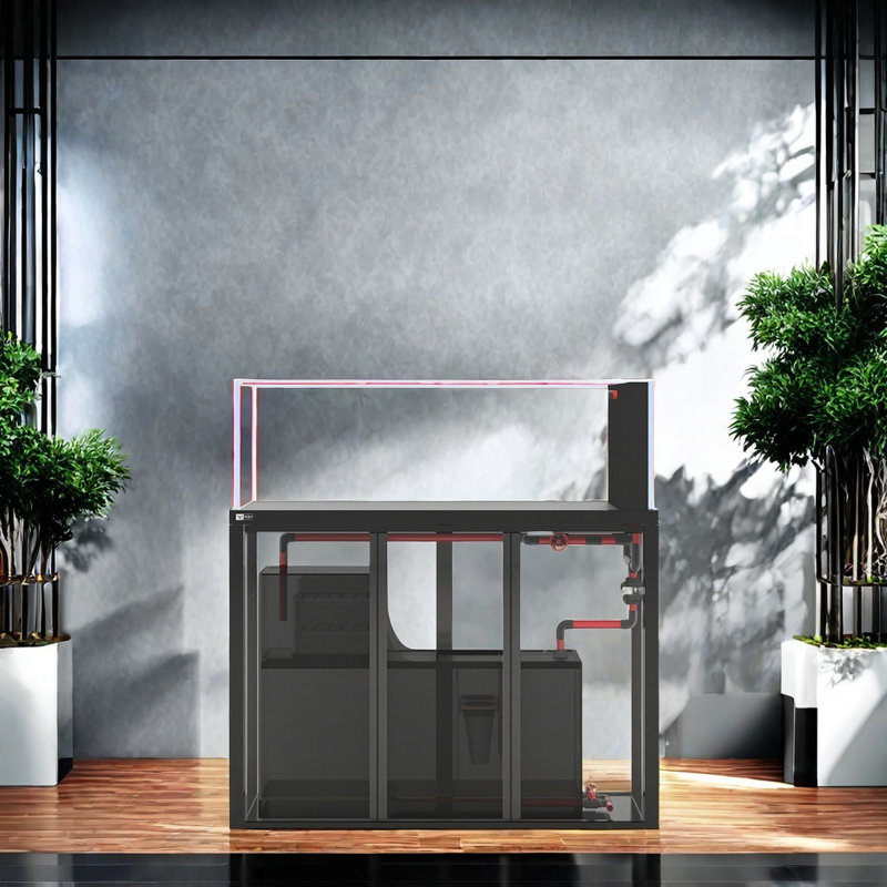 Aquarium moderne moderne noir Eco, 70 gallons (H 49,2 po x l 59 po x P 19,6 po)