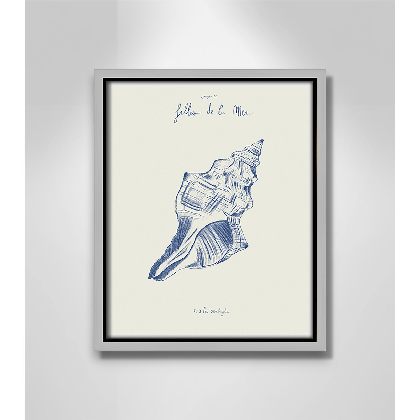Filles de la mer II Print by Mora, 11.5" H x 9.5" W, Silver Floater