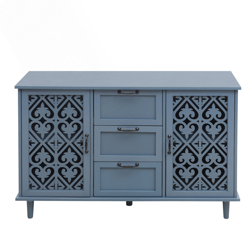 Armoire 2 tiroirs 3 portes, élégante et fonctionnelle, parfaite pour la chambre à coucher, le salon et le rangement de bureau