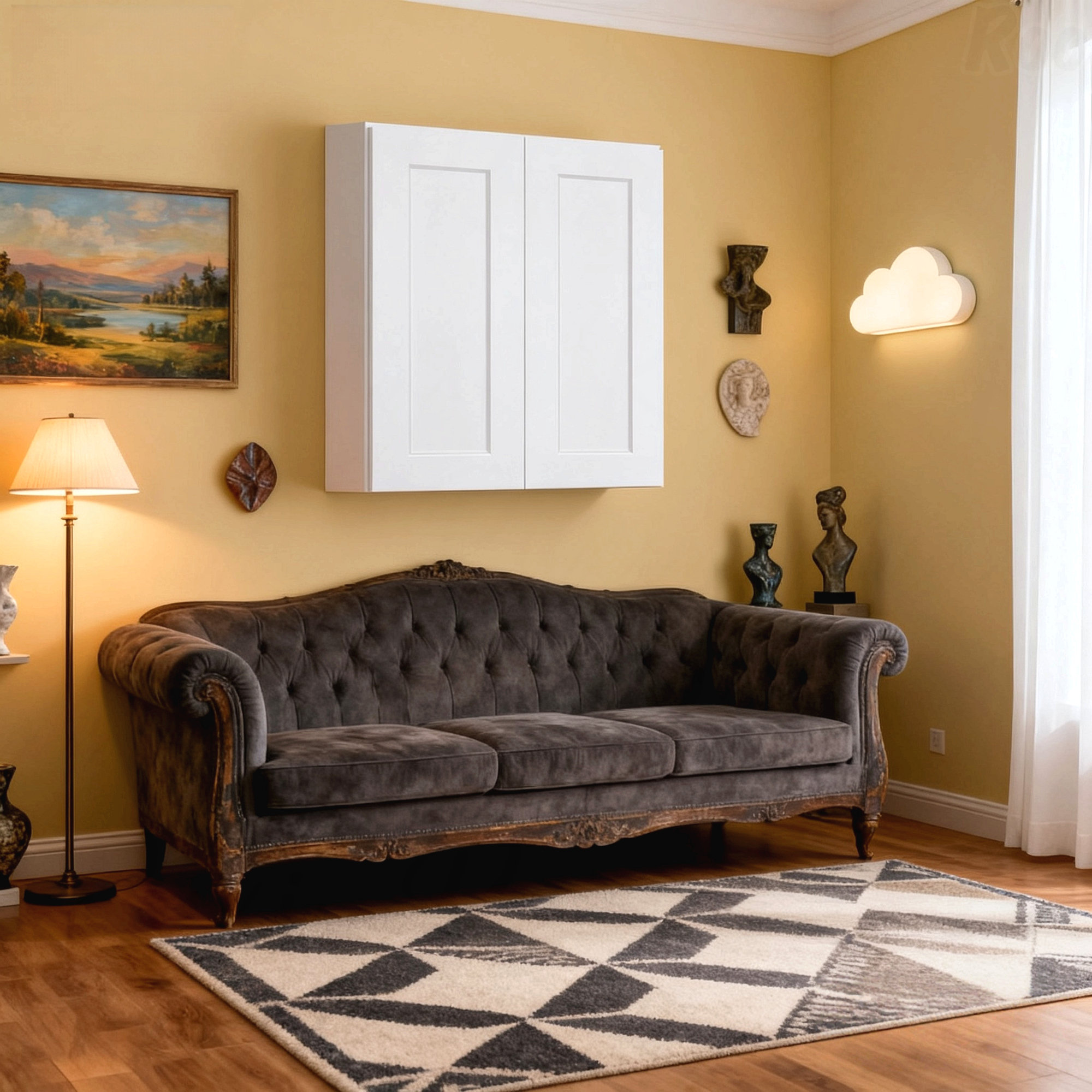 Latitude Run® 33" White Shaker Solid Wood Wall Cabinet With Soft-Close ...